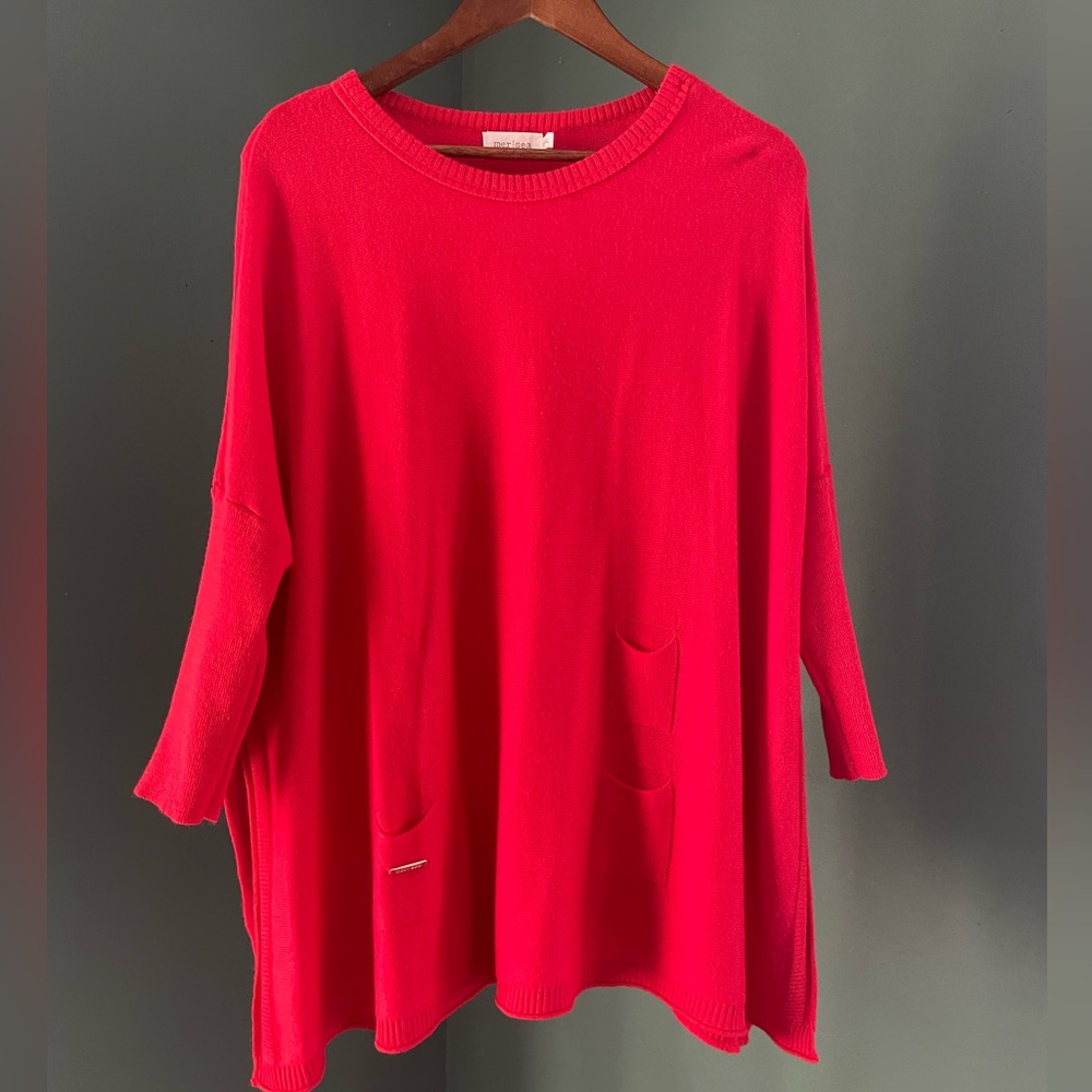 Elegant Red Women's Tunic Top